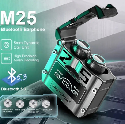 M25 Gaming Wireless Earbuds with PowerBank