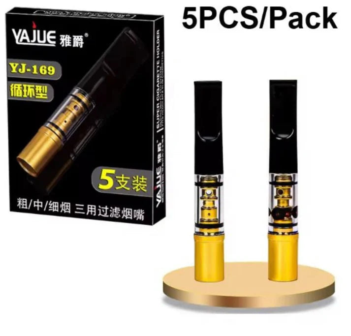 High Quality Micro Acrylic Cigarette Filter Pack of 5 (Allow to Open)
