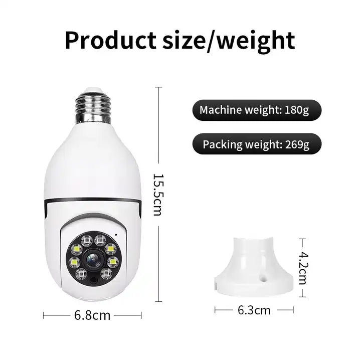 Original V380 Pro 2mp Wireless CCTV Camera 360 Degree Ip65 Water Proof (Allow to Open)