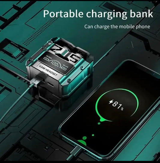 M25 Gaming  Wireless Earbuds with PowerBank