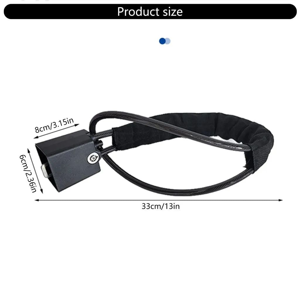 Universal Car Seat Belt Steering Wheel Steel Wire Lock (ALLOW TO OPEN)