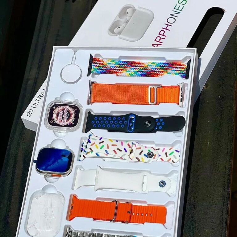 I20 Ultra Max Suit (10 in 1) Smart Watch + Earbuds Master Copy with 7 straps  (ALLOW TO OPEN)