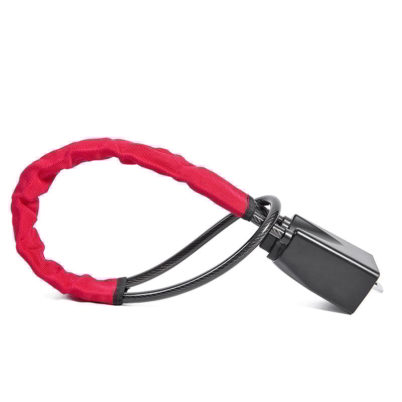 Universal Car Seat Belt Steering Wheel Steel Wire Lock (ALLOW TO OPEN)