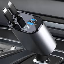 4 in 1 Retractable Car Charger 120W (ALLOW TO OPEN)