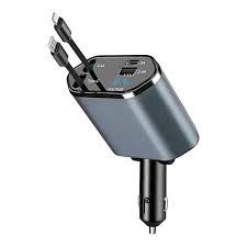4 in 1 Retractable Car Charger 120W (ALLOW TO OPEN)
